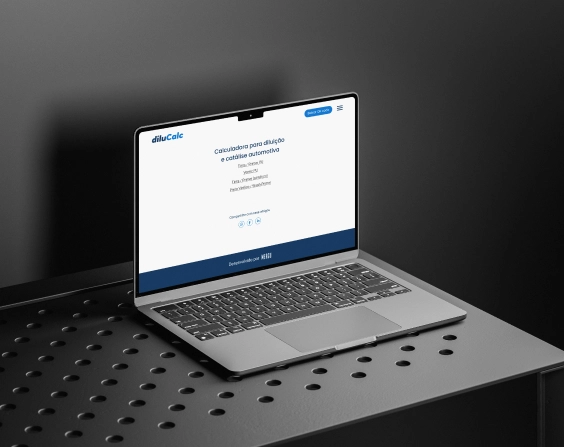 Desenvolvimento de site para Dilucalc