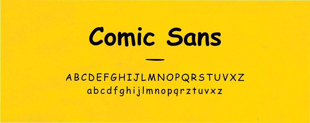 Imagem da fonte Comic Sans