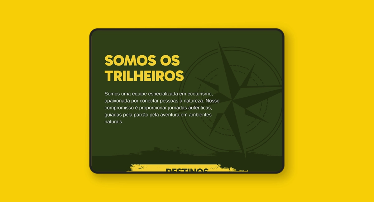 Imagem do site da Mateiros no Tablet